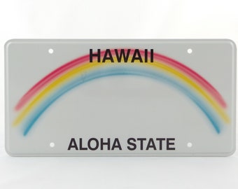 Hawaii State US USA License Plate Custom Number Plate Embossed Customizable Alu Made in Germany Express Shipping