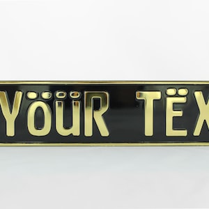 German Germany Flag Eagle Euro European License Plate Custom Number Plate Embossed Customizable Alu Made in Germany