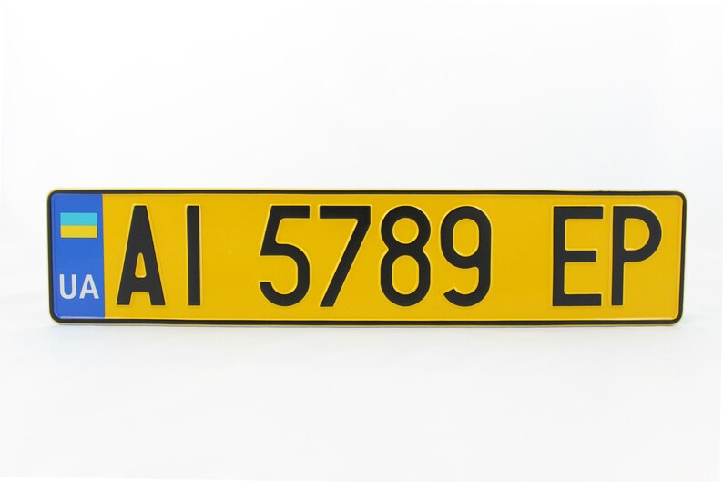 Ukraine UA Euro European License Plate Custom Number Plate Etsy