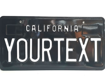 California Retro Vintage US USA License Plate Custom Embossed Alu Made in Germany Express Shipping + Boxes for dates