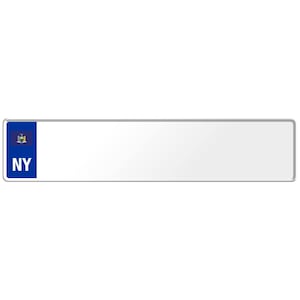 New York NY Euro European License Plate Custom Number Plate Embossed Customizable Alu Made in Germany
