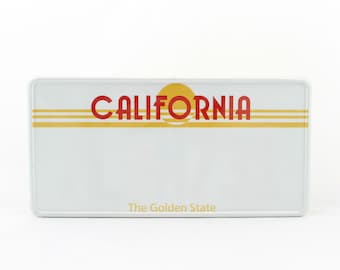 California The Golden State US USA License Plate Custom Number Plate Embossed Customizable Alu Made in Germany Express Shipping