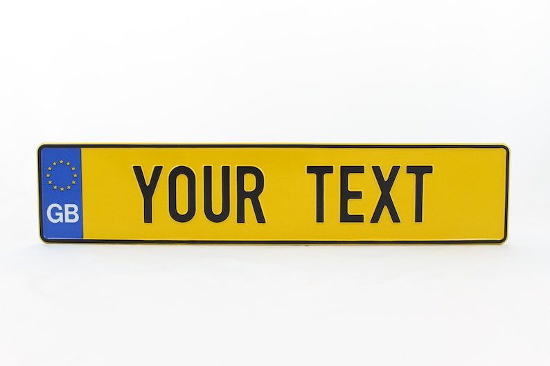 Great Britain GB Euro European License Plate Custom Number Etsy
