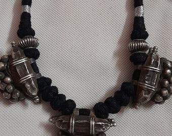Vintage 1960s Necklace Handmade Necklace Real Old Collectable Necklace High Grade old Silver Necklace Rajasthan Tribal Antique Necklace