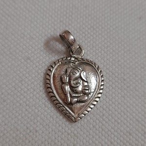 Handmade Pendant 92.5 Sterling Silver Pendant Ganesha Pendant Hindu Good Luck God Ganesha Pendant Success and Prosperity Hindu God Pendant