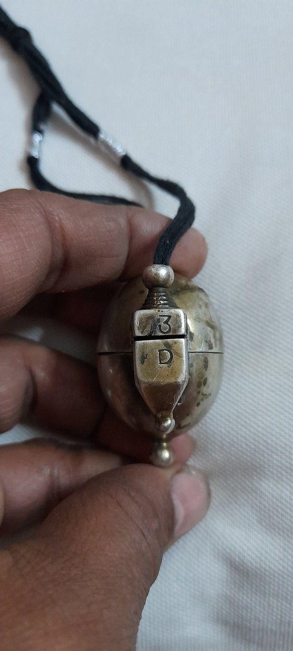 Vintage 1980s Rare Old Necklace Handmade Pendant … - image 9