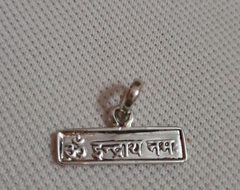 Handmade Sterling Silver Hindu Indra Mantra Pendant