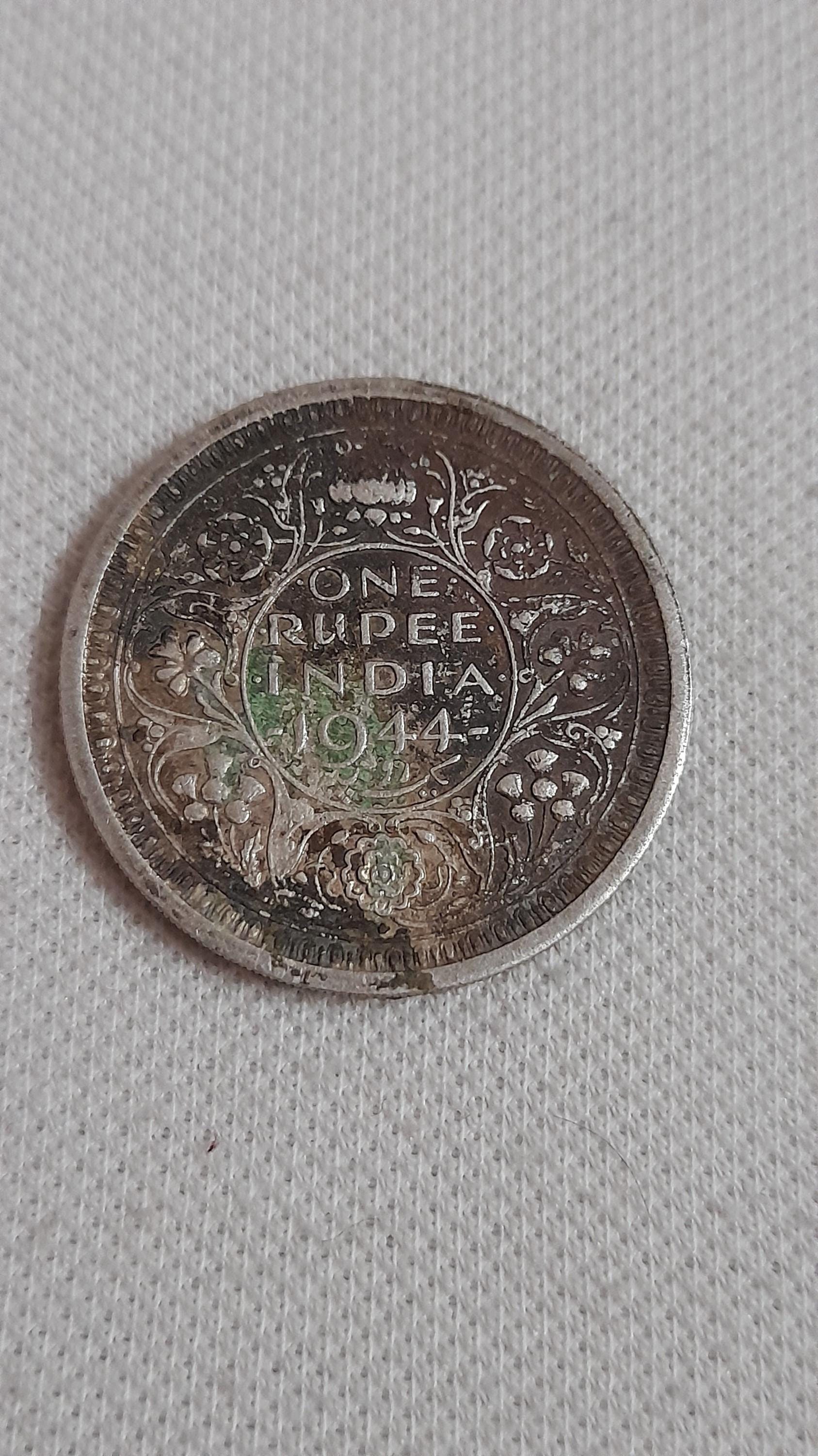 1944年製 ジョージ6世 インド 1ルピー銀貨 - Etsy 日本