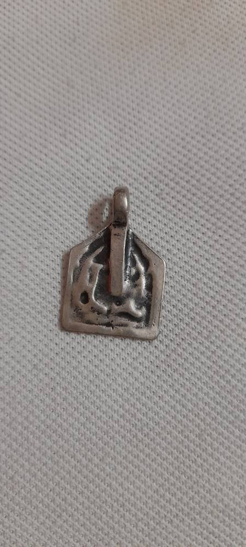 Vintage1970s Pendant Handmade High Grade Sterling Silver Goddess Maa Lakshmi Pada Pendant Rajasthan Tribal Pendant Footprint Antique Pendant