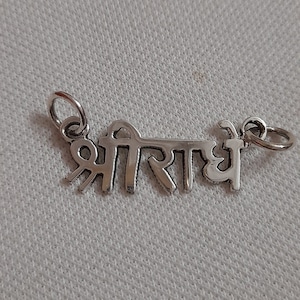 Handmade Pendant Sterling Silver Pendant Hindi Letters