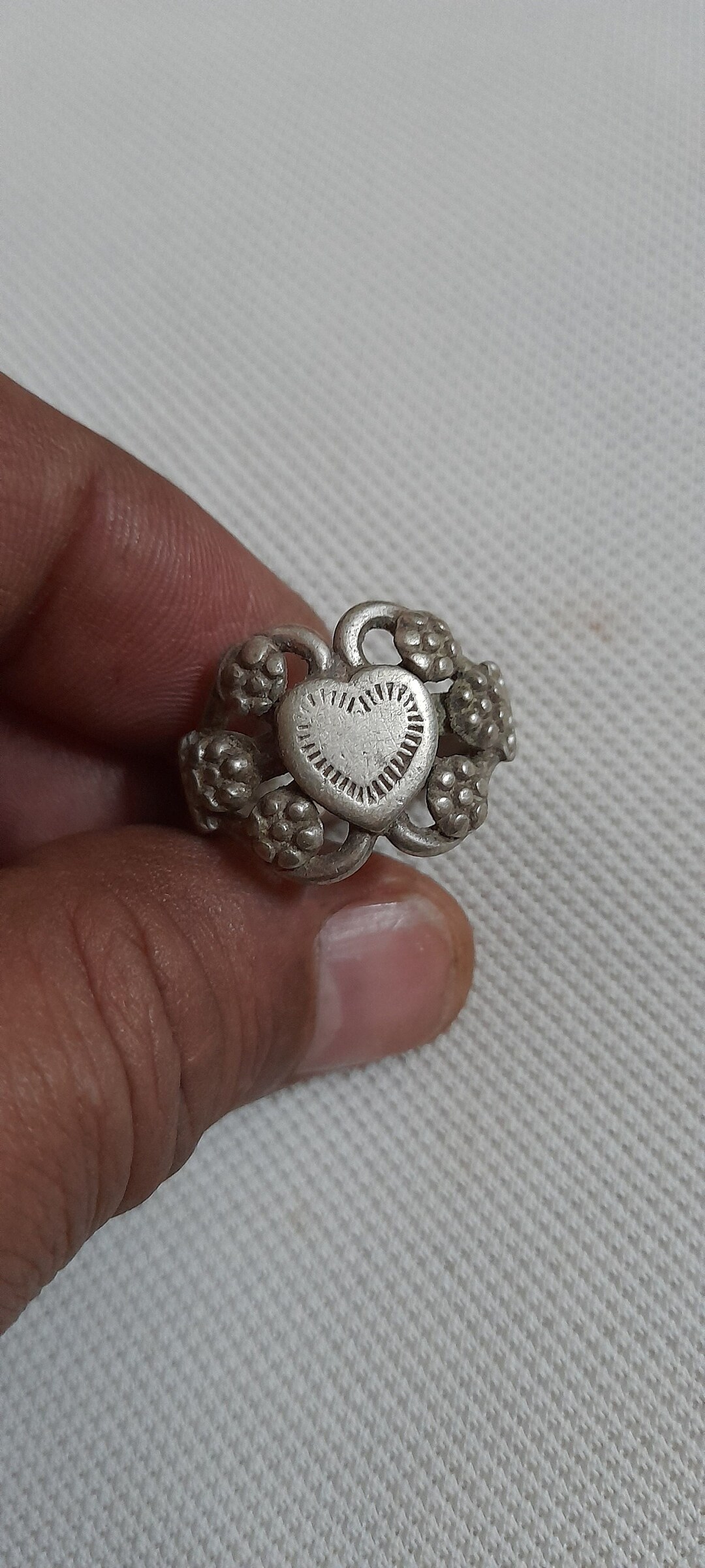 Vintage 2000s Ring Handmade Ring High Grade Old Silver Ring Rajasthan ...