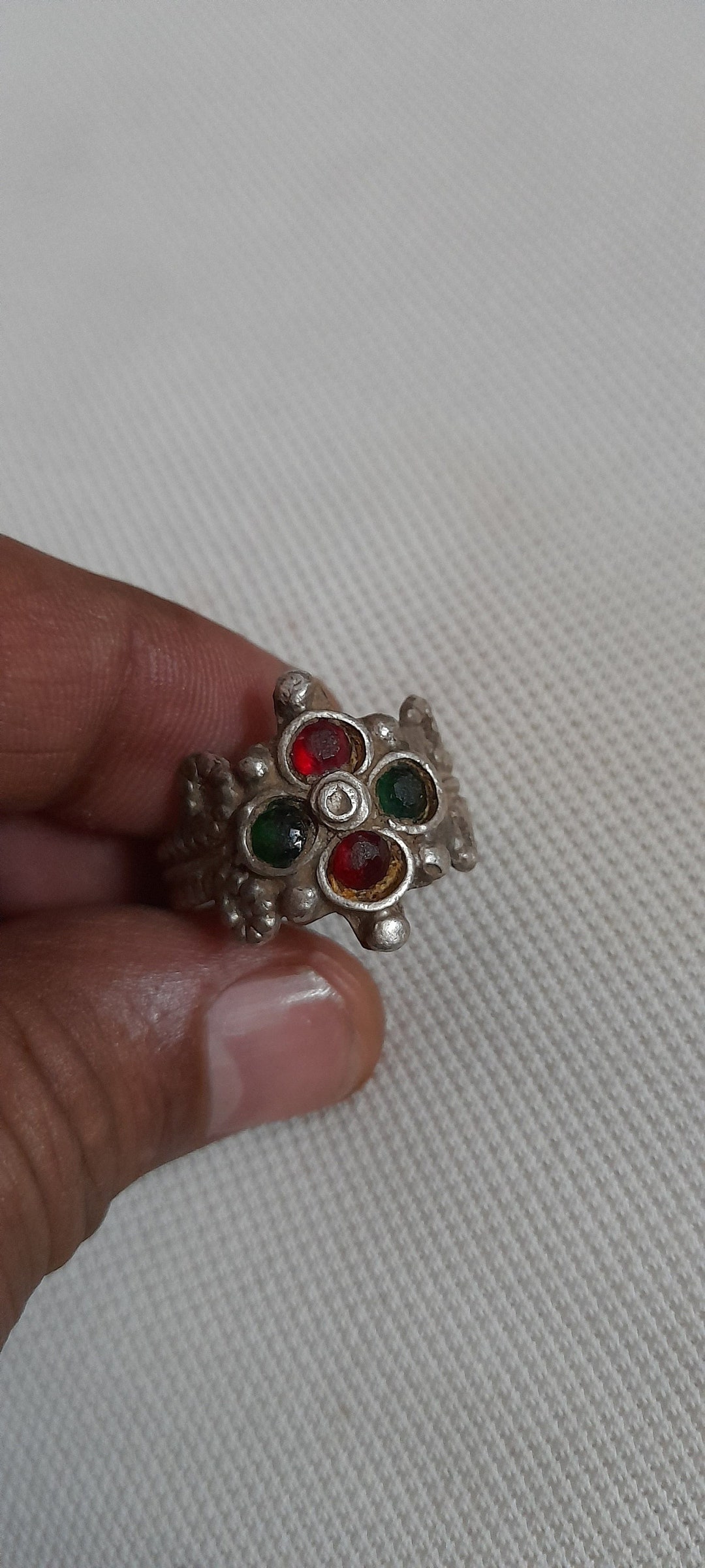 Vintage 2000s Ring Handmade Ring High Grade Old Silver Ring Rajasthan ...