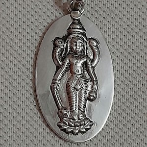 Vishnu Pendant 92.5 Sterling Silver Pendant Handmade Pendant Vishnu Pendant Hindu Deity Pendant Shree Hari Narayan Pendant Rajasthan Pendant