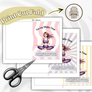 Pilates Crew Greeting Card Set – Reformer Pilates Gratitude Card Pack – Pilates Class Gift Idea – Pilates Studio Greeting Card Bundle