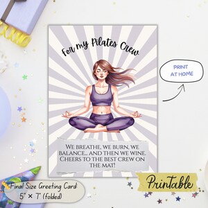 Pilates Crew Greeting Card Set – Reformer Pilates Gratitude Card Pack – Pilates Class Gift Idea – Pilates Studio Greeting Card Bundle