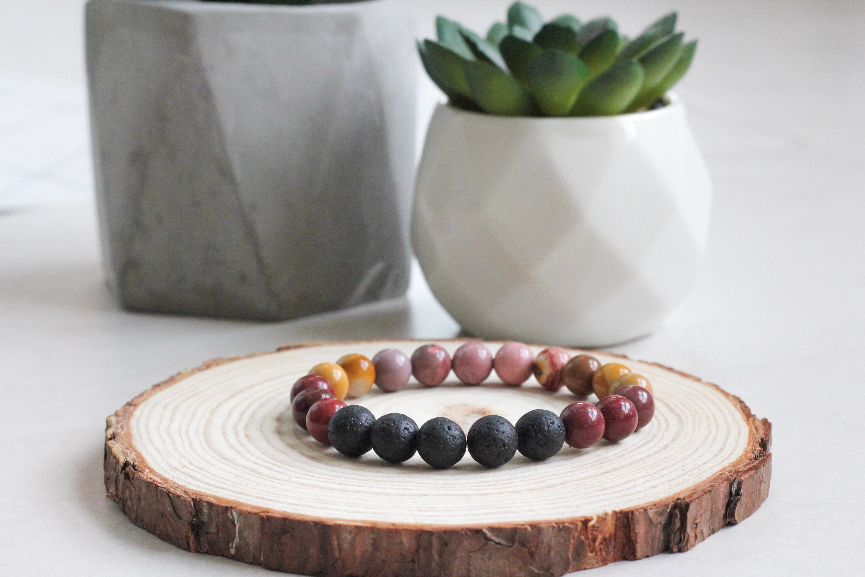 Authentic Lava Rock Diffuser Bracelet for Solar Plexus Chakra