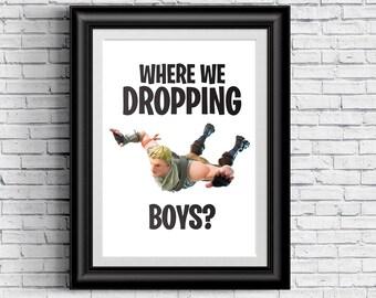 Fortnite Poster Etsy - fortnite print poster