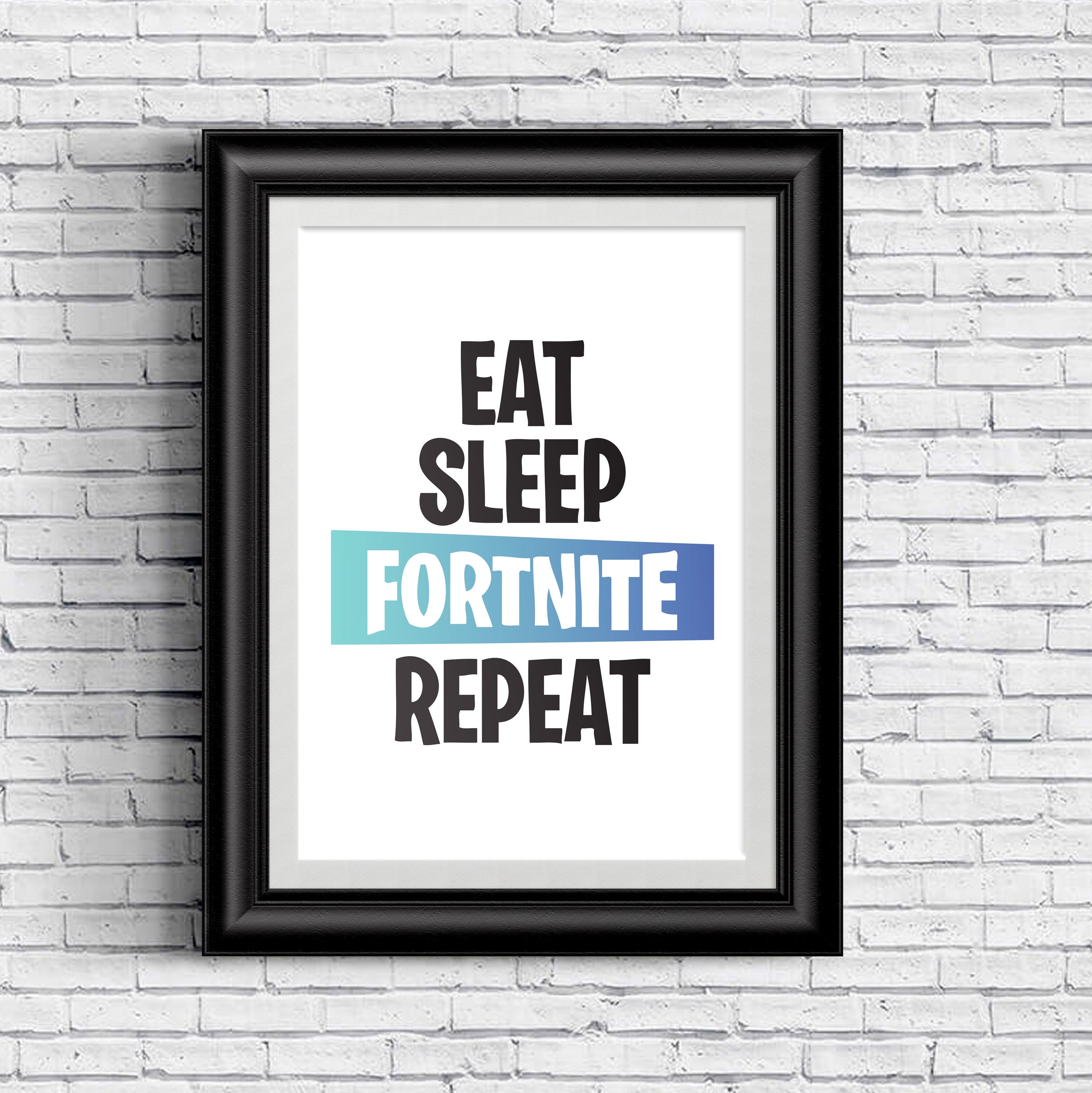 Eat Sleep Fortnite Repeat Print Poster | Etsy