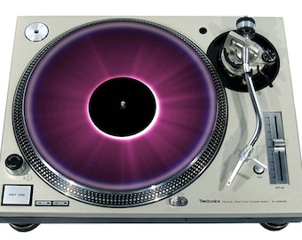 Slipmat Slip Mat Scratch Pad Felt for any 12&quot; or 7&quot; LP DJ Vinyl Turntable Record Player Custom Graphical *Plasma Ring