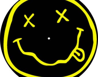 Yellow Face Vinyl Slipmat - 12" or 7" DJ Turntable Scratch Pad