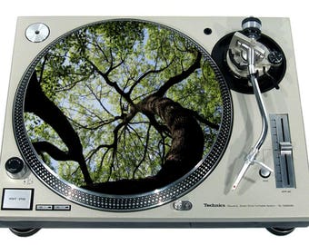Slipmat Slip Mat Scratch Pad Felt for any 12&quot; or 7&quot; LP DJ Vinyl Turntable Record Player Custom Graphical *Tree 1