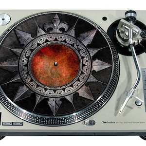 Slipmat Slip Mat Scratch Pad Felt for any 12" or 7" LP DJ Vinyl Turntable Record Player Custom Graphical *Gothic Disc