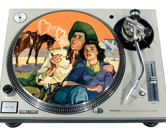 Slipmat Slip Mat Scratch Pad Felt for any 12" or 7" LP DJ Vinyl Turntable Record Player Custom Graphical *Wild West 30