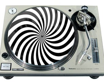 Slipmat Slip Mat Scratch Pad Felt for any 12" or 7" LP DJ Vinyl Turntable Record Player Custom Graphical *Spiral 19