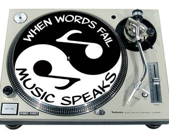 Slipmat Slip Mat Scratch Pad Fieltro para cualquier tocadiscos de vinilo LP de 12 "o 7" DJ Gráfico personalizado * Yin Yang 1