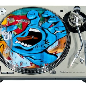 Slipmat Slip Mat Scratch Pad Filz für jede 12" oder 7" LP DJ Vinyl Turntable Plattenspieler Individuell Grafisch *Graffiti 5