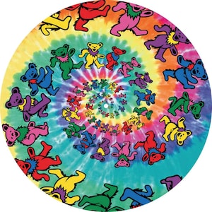 Slipmat Slip Mat Scratch Pad Felt for any 12" or 7" LP DJ Vinyl Turntable Record Player Custom Graphical "Hippy Bears"