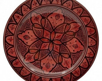 Piatto Ceramica Terracotta Parete Portata Etnico Marocchino Marocco 2204211227