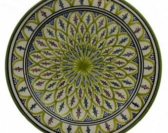 Piatto Ceramica Terracotta Parete Portata Etnico Marocchino Marocco 2204211227