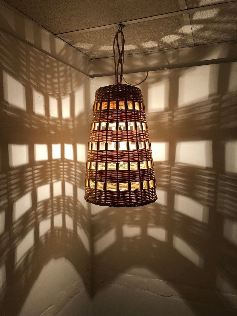 Korbwaren Rattan Garten Lampe Kronleuchter Hängen 1637 Marokko Ethnischen Intern