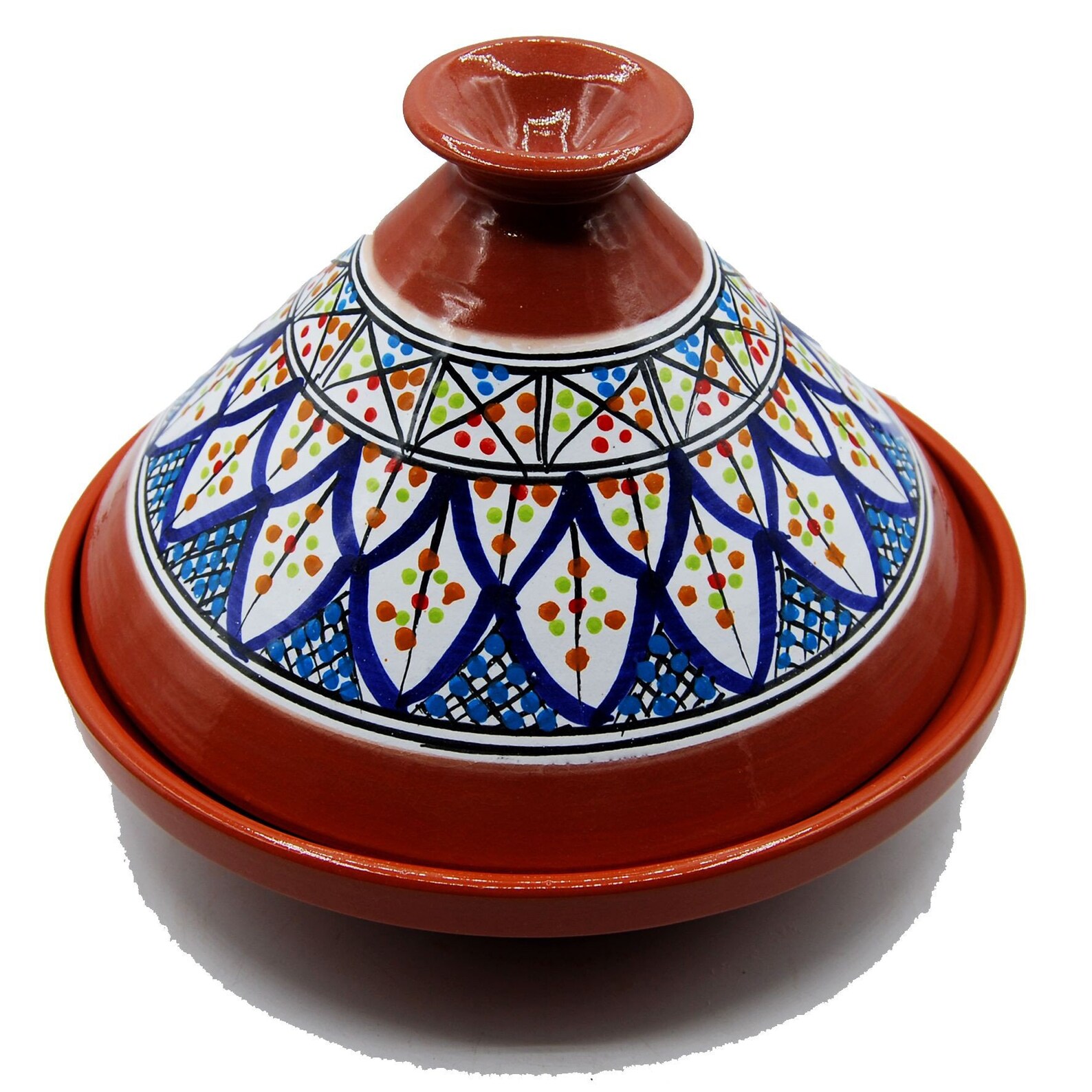 Tajine Pot Terracotta Ethnic Moroccan Tunisian Dish L 27 cm Etsy