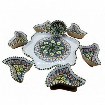 Tunisian Moroccan Terracotta Ceramic Tunisian Plate Appetizer 2611201208 