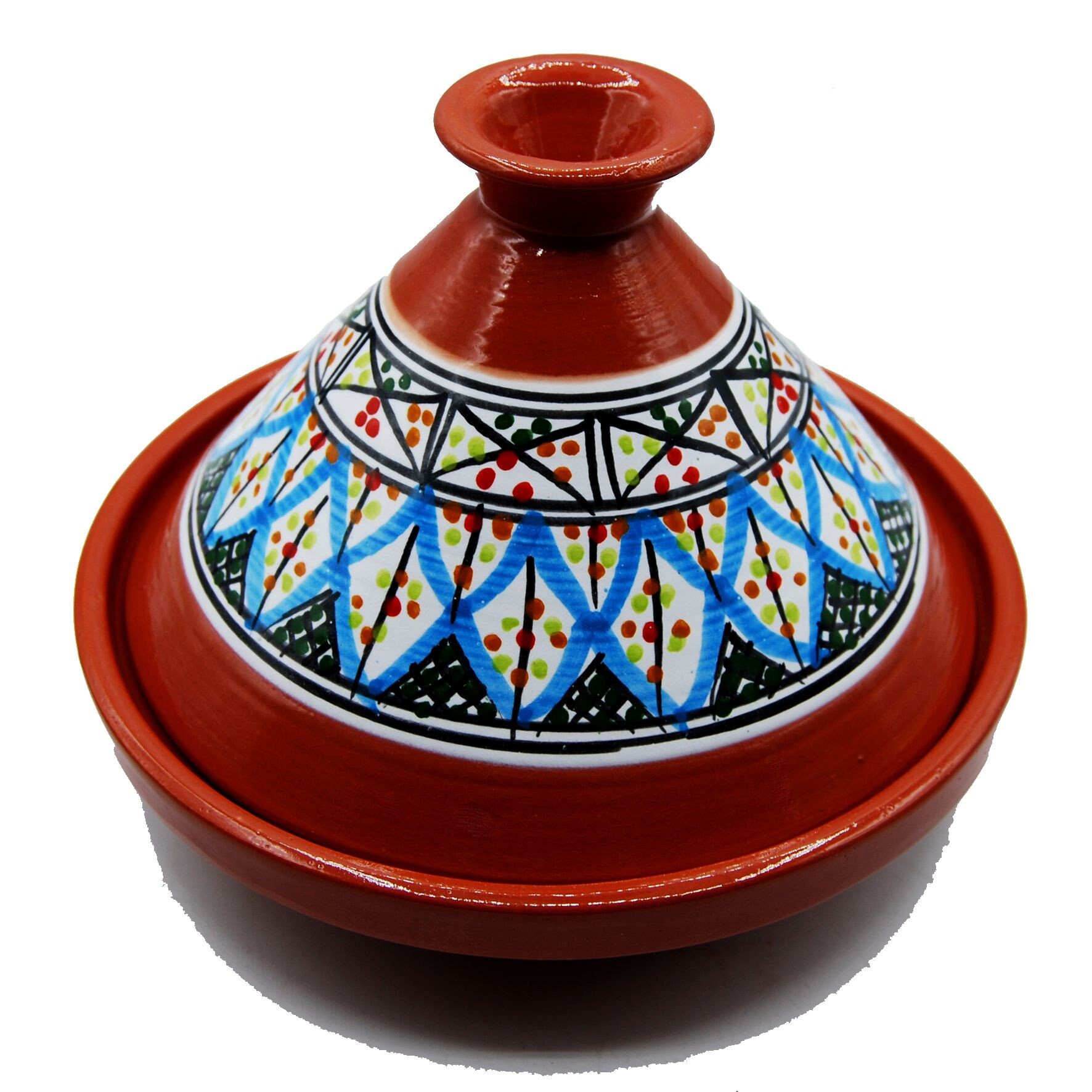 Tajine Pot Terracotta Ethnic Moroccan Dish Tunisian M 22 cm Etsy