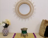 Ethnic Furniture Mirror Frame Rattan Natural Moroccan Oriental 0804212000