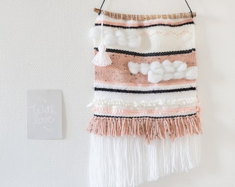 Powder Pink woven wall hanging
