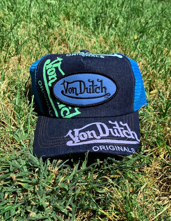 Blue Denim Von Dutch Trucker Hat | Etsy 