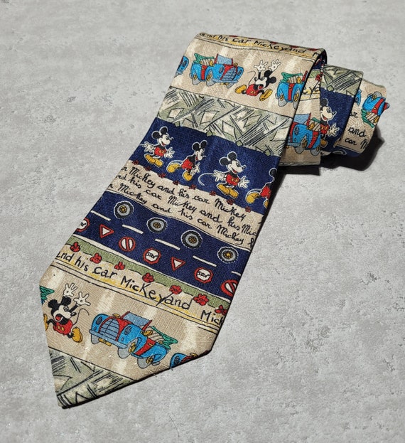 Vintage necktie Disney Mickey Mouse motorist - image 8