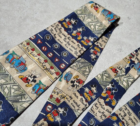 Vintage necktie Disney Mickey Mouse motorist - image 5