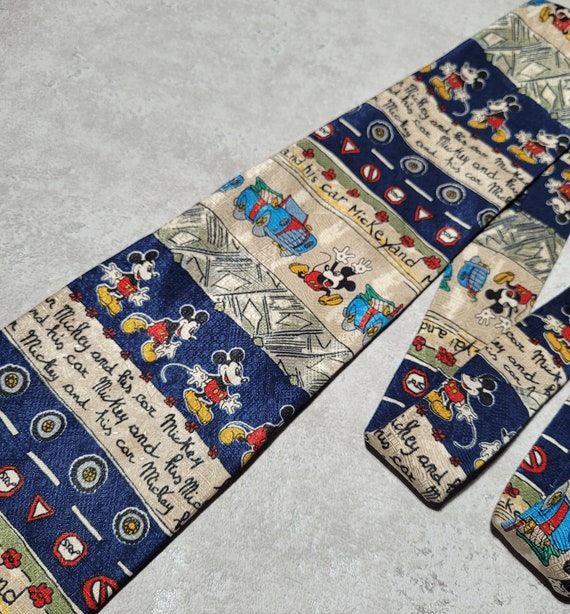 Vintage necktie Disney Mickey Mouse motorist - image 4