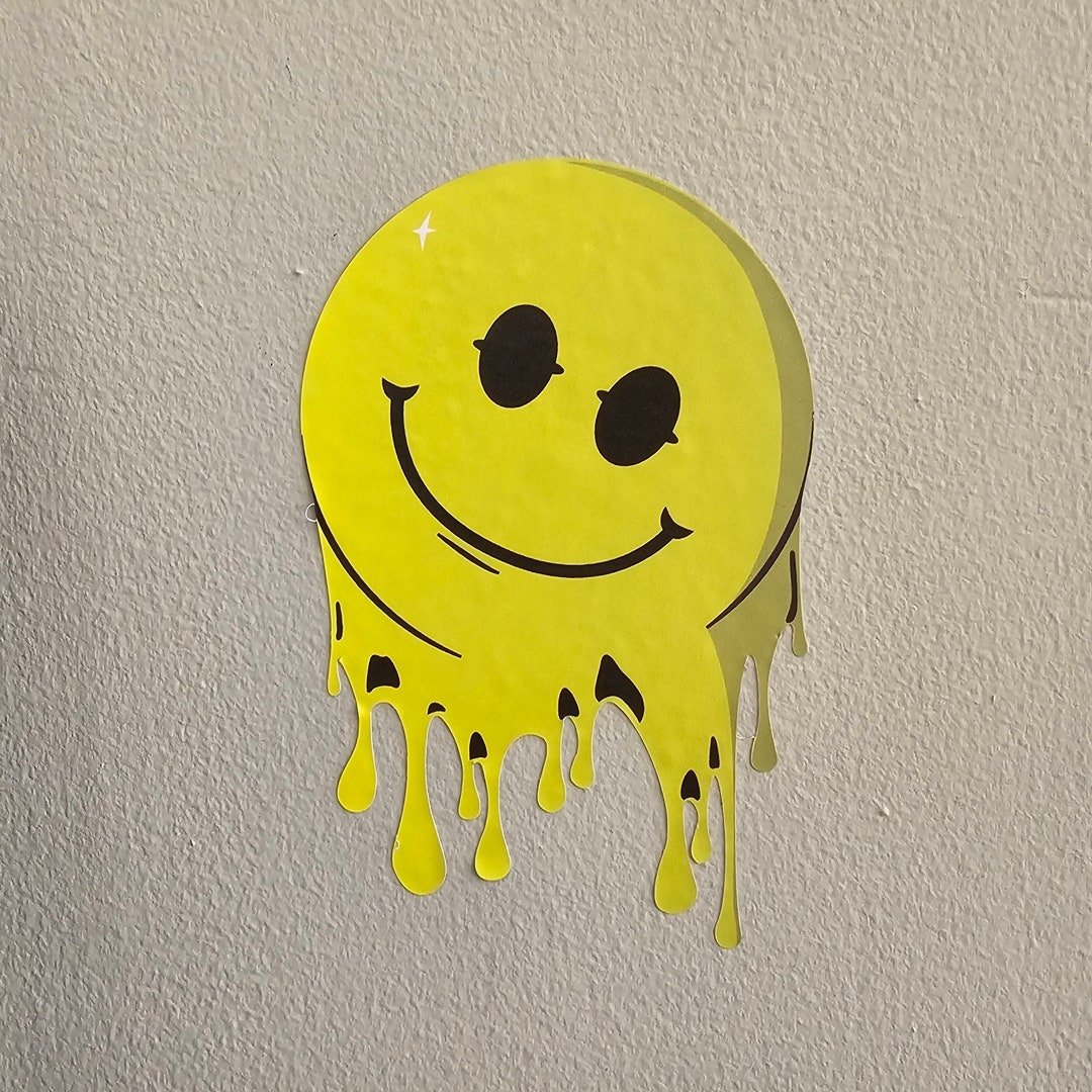 Smiley Wall Decal Smiley Face Sticker Etsy