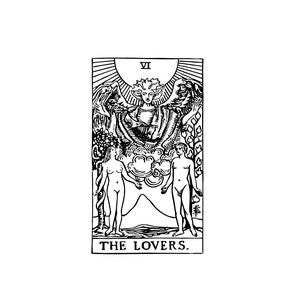 De geliefden, Rider-Waite digitale PDF + PNG downloaden, Rider-Waite Tarot Card, Vintage Tarot Png