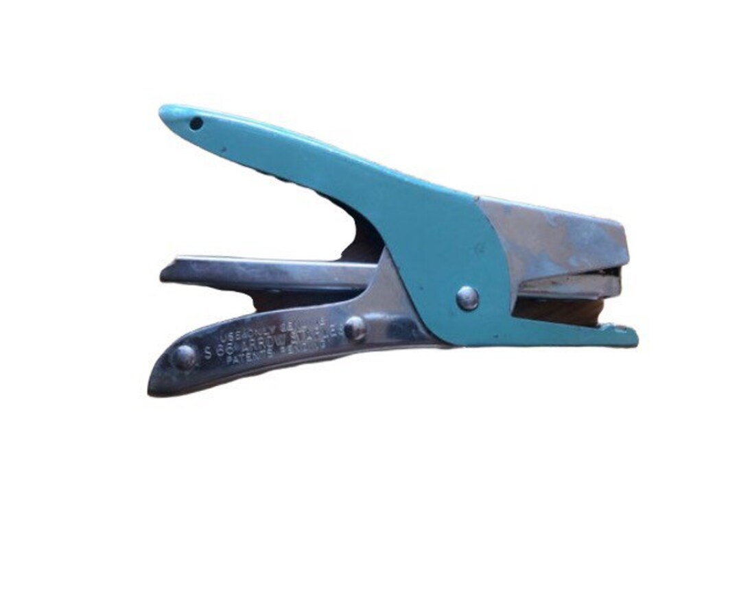 Vintage Arrow Hand Stapler S66 Fastener Co Green & Chrome Brooklyn NY