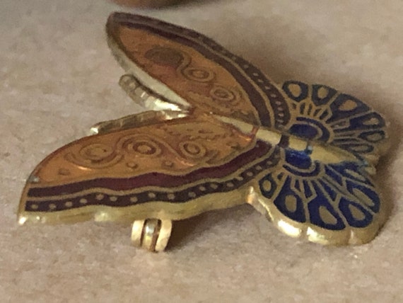 Broche Papillon Vintage Argent 925 – Metropolitan Museum, émaillée, Occasion TBE