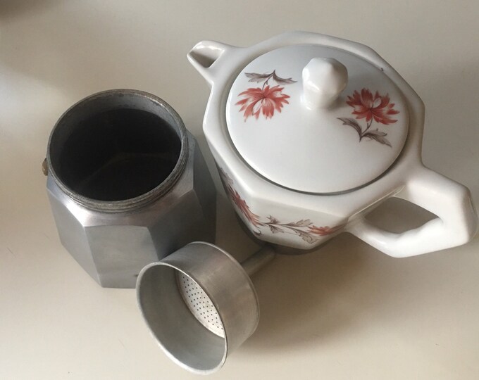 Retro Flory Express Italian Designer Ceramic Aluminium Moka or Etsy Retro Flory Express Italian Designer Ceramic Aluminium Moka or Etsy