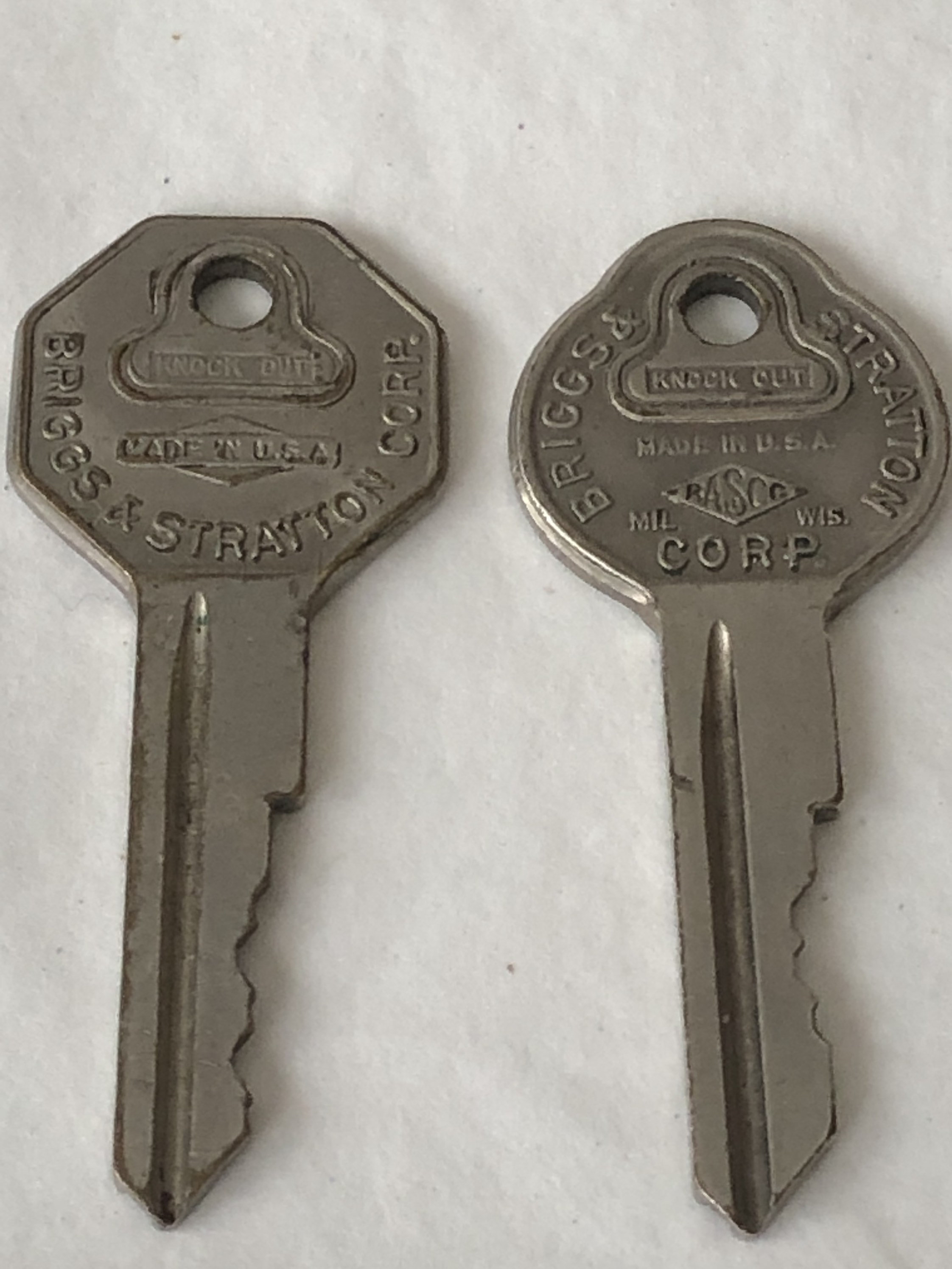 Vintage Chevy GM Corp Briggs Stratton Basco A Key Keys Knock Etsy