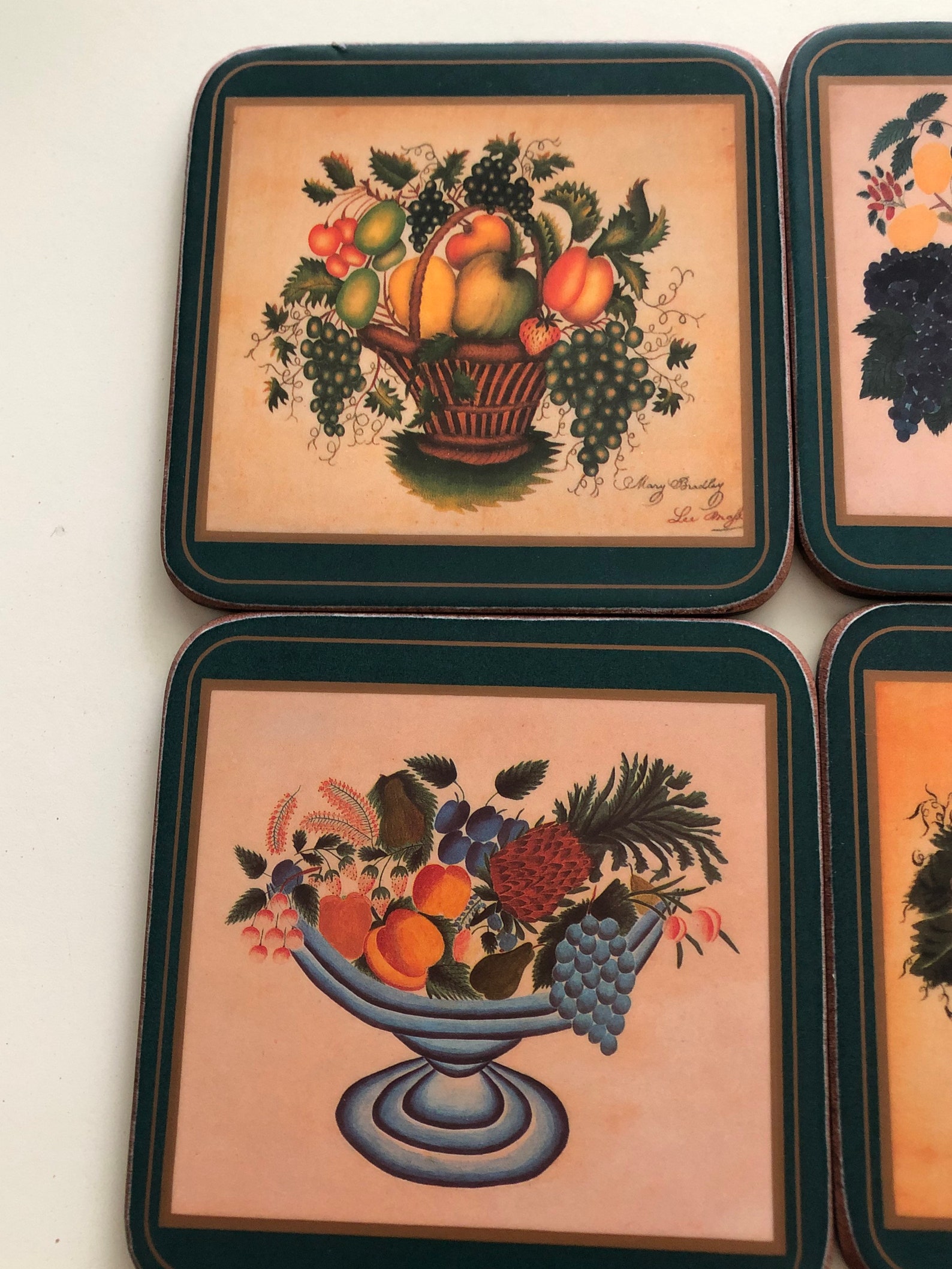 Pimpernel Vintage Set of 6 in original Box Coasters Made in Etsy